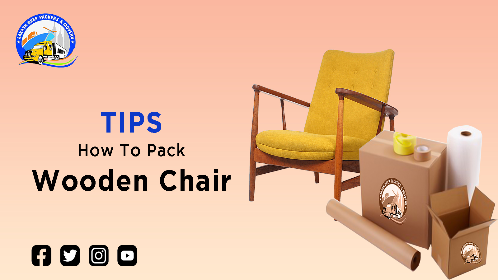 How to pack wooden chair